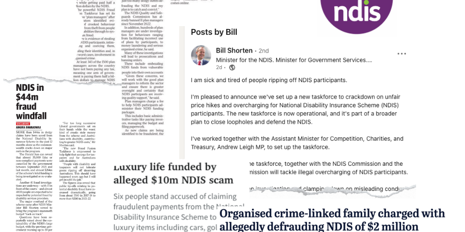 NDIS fraud - are legitimate care providers protected?